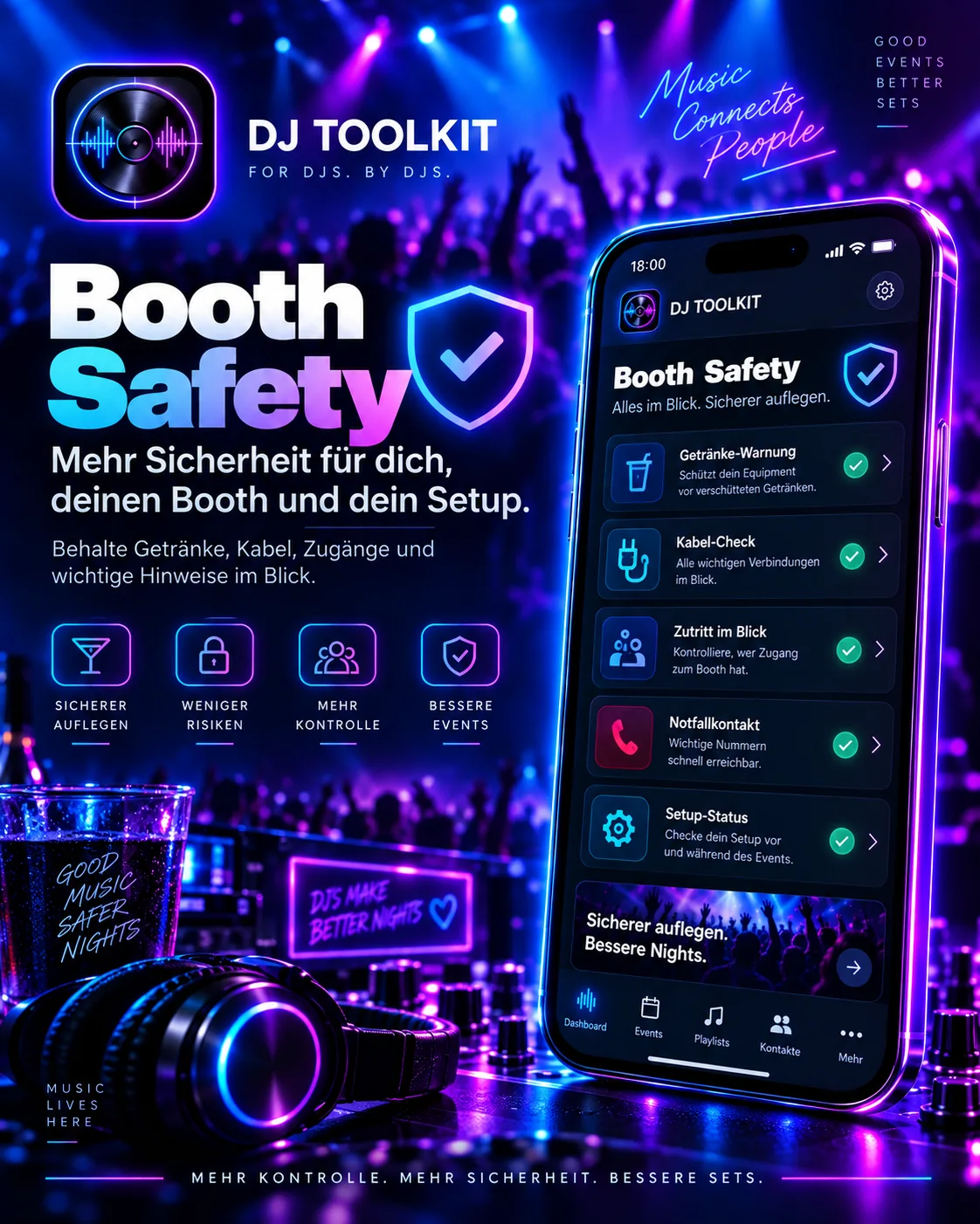 DJ Toolkit Booth Safety Beispielansicht
