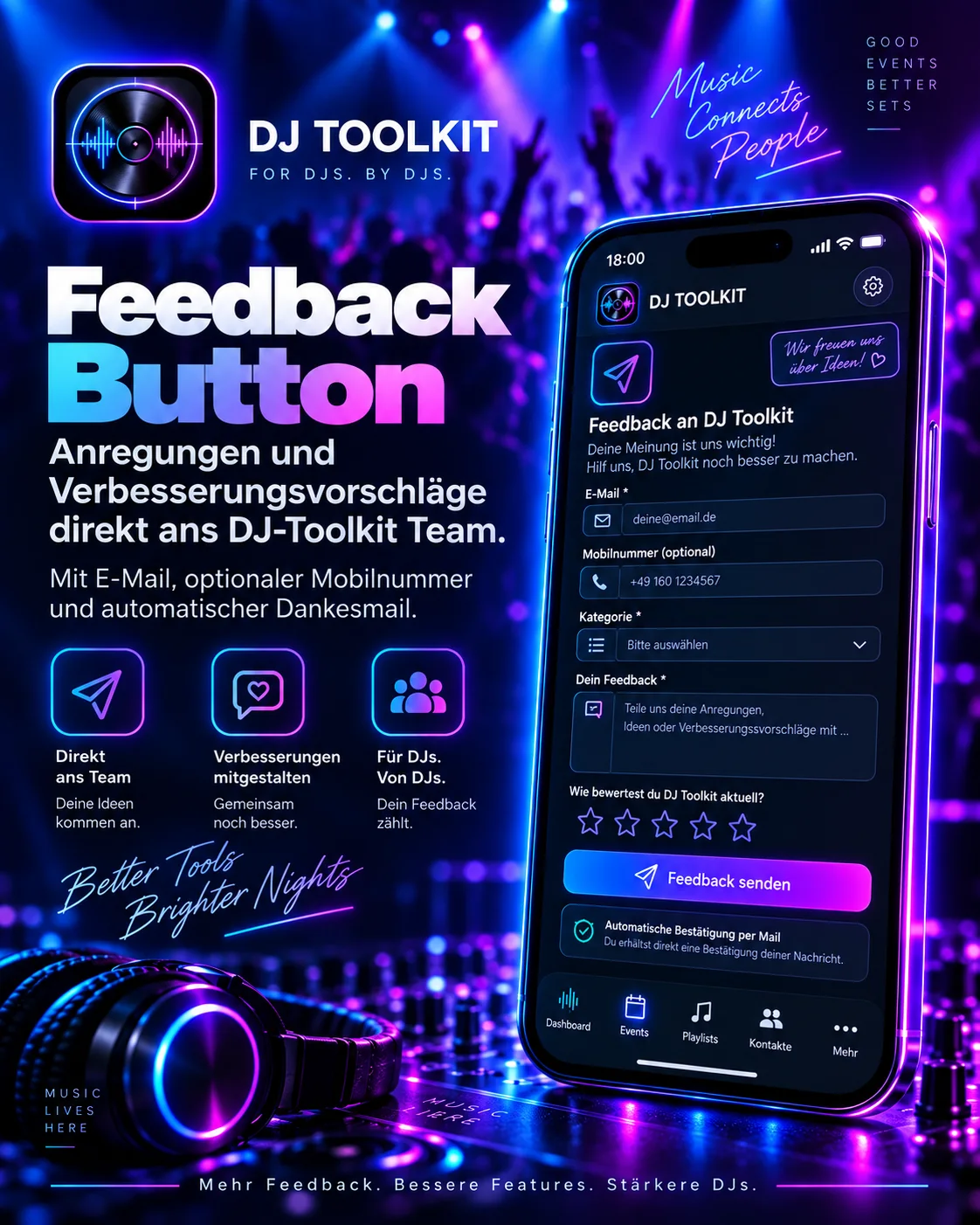 DJ Toolkit Feedback Button Beispiel